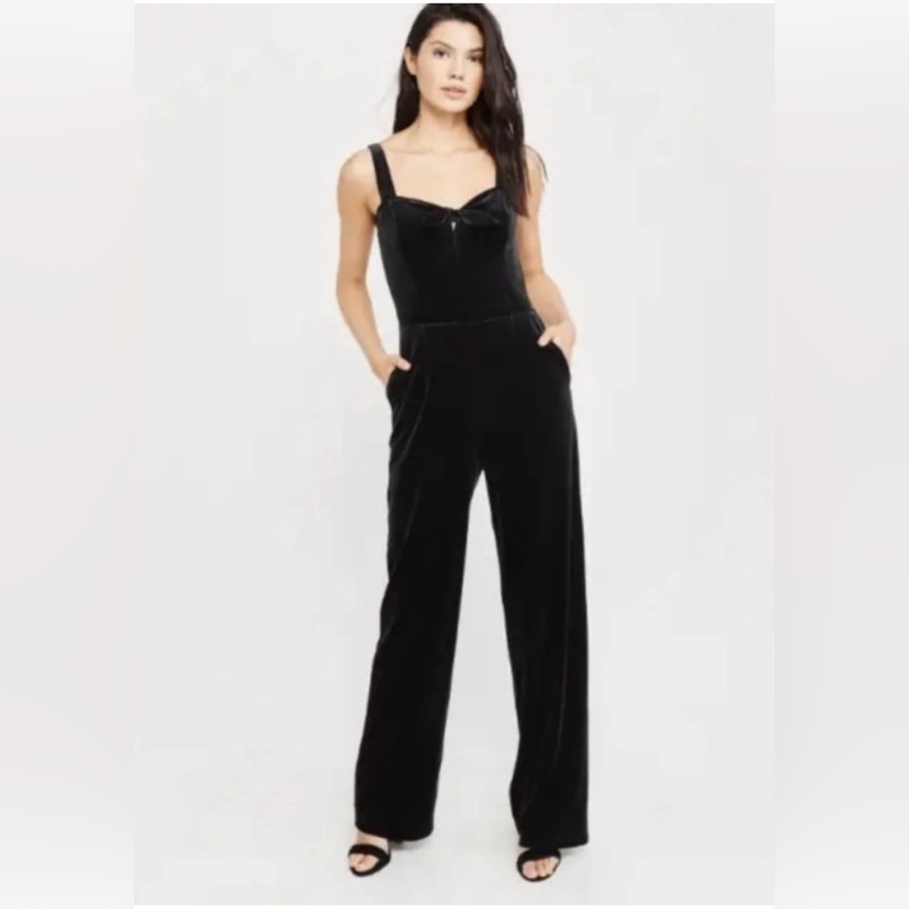 Abercrombie Black Velvet Jumpsuit